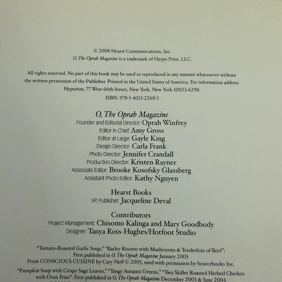 The Oprah Magazine Cookbook Hardcover 175 Recipes Introduction By Oprah Winfrey - Picture 13 of 16